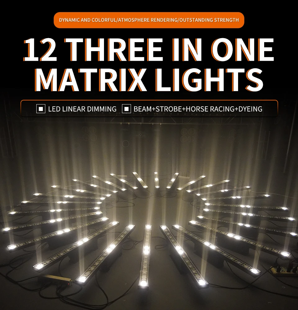12x3W Warm White RGB 3in1 Bar Pixel Beam Light Professional DJ Led 14x3W Matrix