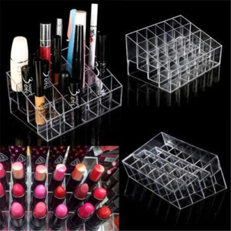Description Picture 6 of itemAcrylic Nail Polish Display Organizer 9/24/36/40 Grid Manicure Cosmetics Jewelry Display Stand Holder Clear Acrylic Makeup Box