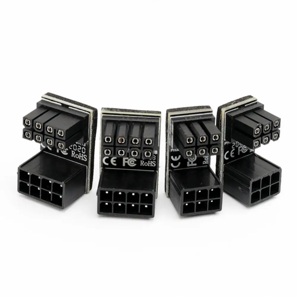 

8-контактный 6-контактный гнездовой до 8-контактный 6-контактный Штекерный угловой адаптер 180 градусов для силового графического процессора для настольной графической карты