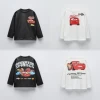 Spring Fall Kids Clothing Long Sleeve Tees Tops Printed Cartoon Car Baby Boys Crewneck Pullover Base Shirt Children's Clothes 1