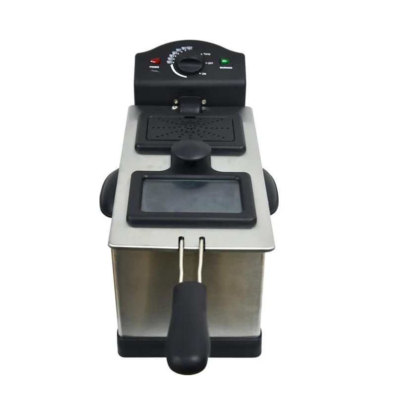 3L Electric Fryer Deep Fryer Stainless Steel Commercial Cooking Machine Chicken Duck Fish Meat Fries