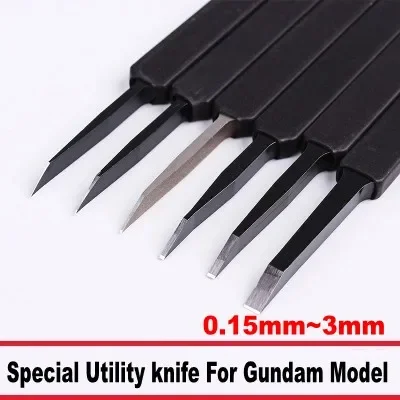 Model Building Utility Knife Carving Knife Burin 0.15mm ~3mm with Fixing Tool for DIY