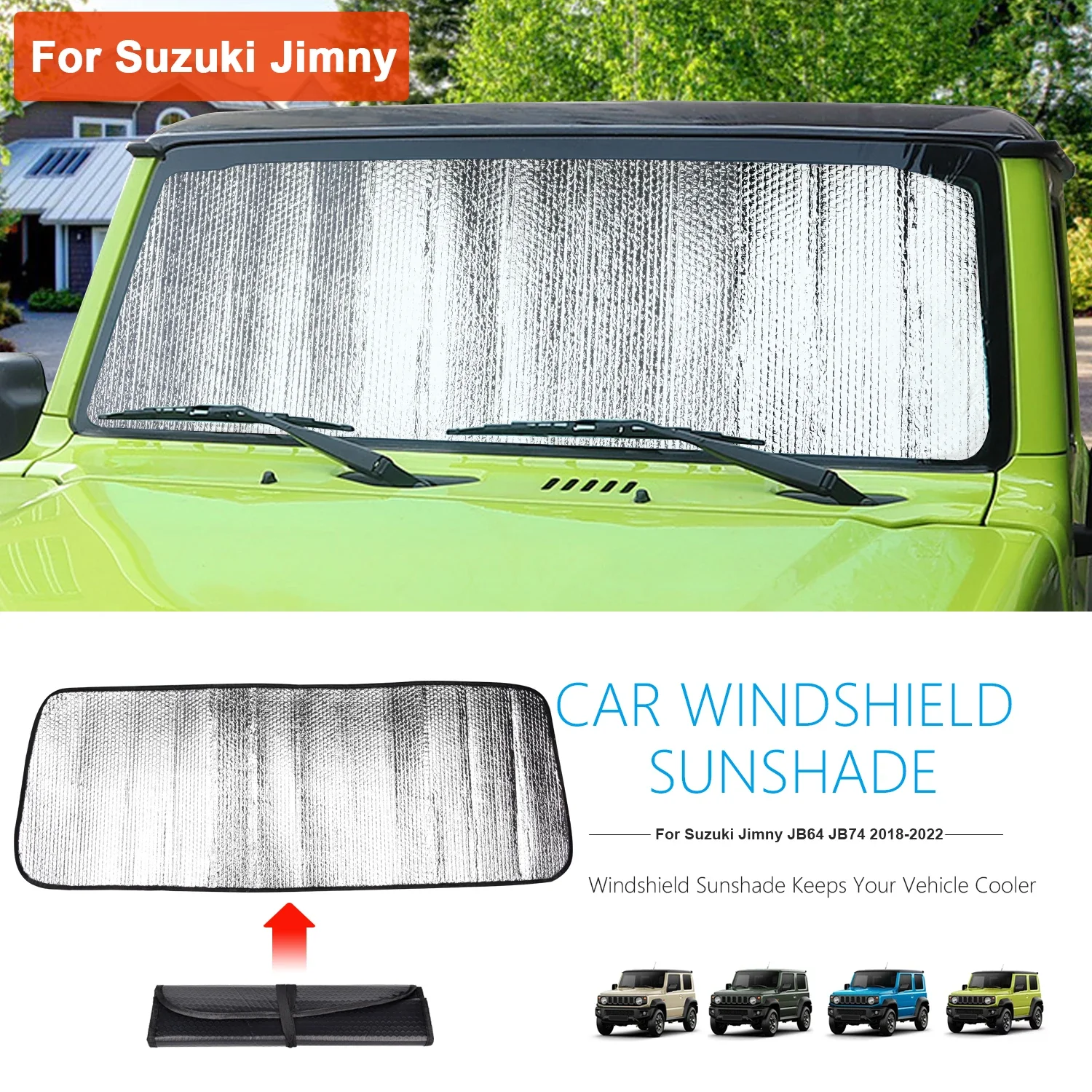 Car Front Windshield Sunshade Cover Sun Visor For Suzuki Jimny JB64 JB74 JB64W JB74W + parasol coches parabrisas delantero