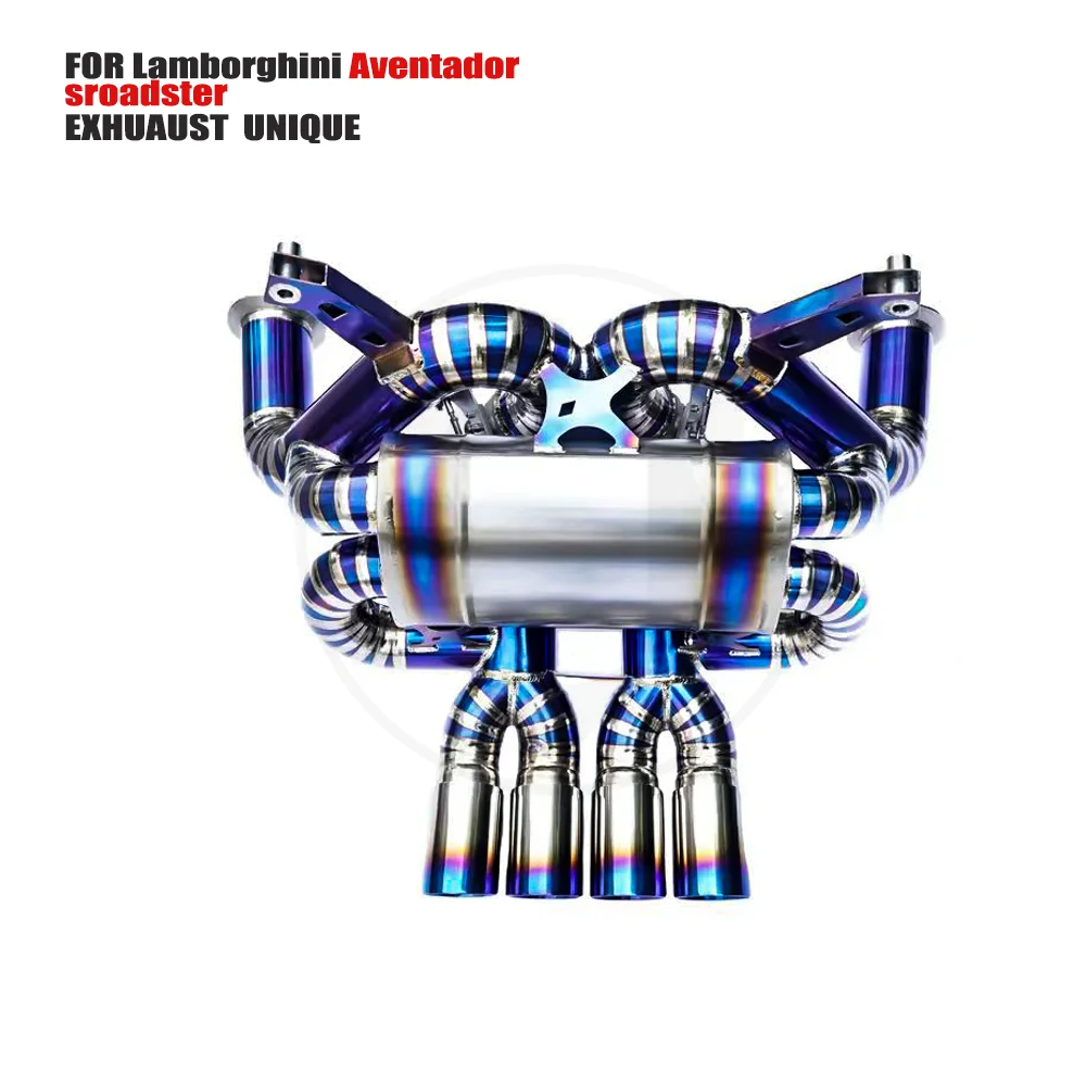 

UNIQUE Titanium Alloy Exhaust Manifold Downpipe Is Suitable For Lamborghini Aventador sroadsteruto Modification Electronic Valve