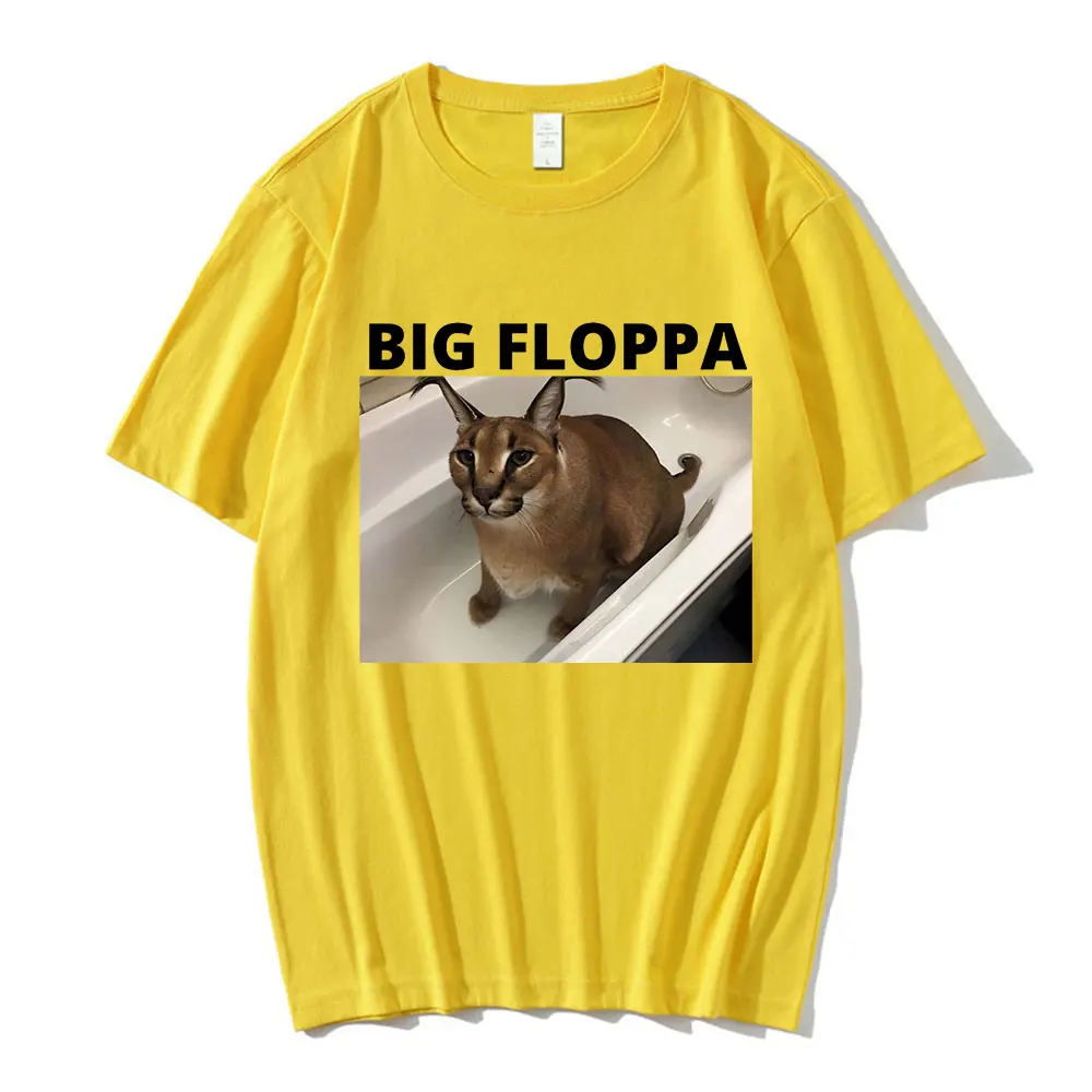 Venda quente popular casal usar grande floppa meme bonito caracal gato  imprimir casal hip-pop camiseta confortável de alta qualidade o-pescoço t -  AliExpress