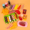 Baby Pretend Play Kitchen Kids Toys Simulation Barbecue Cookware Cooking Food Role Play Educational Gift Toys for Girls Children 4