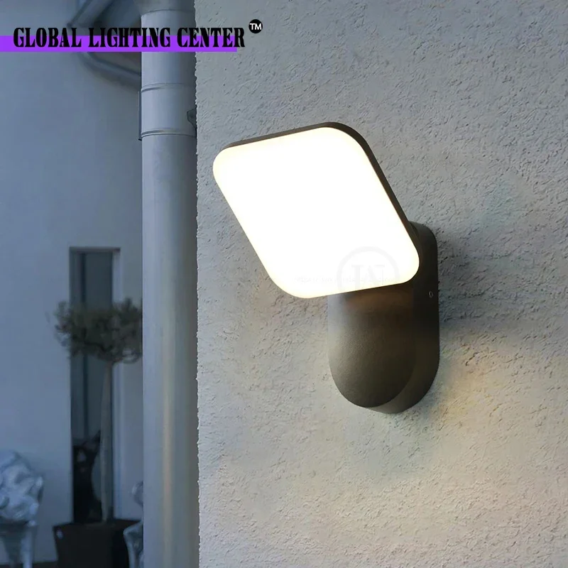 Minimalist LED Wall Lamp Outdoor Proch Lights IP65 Villa Courtyard Garden Induction Lighting Balcony Entrance Decoration Lamps