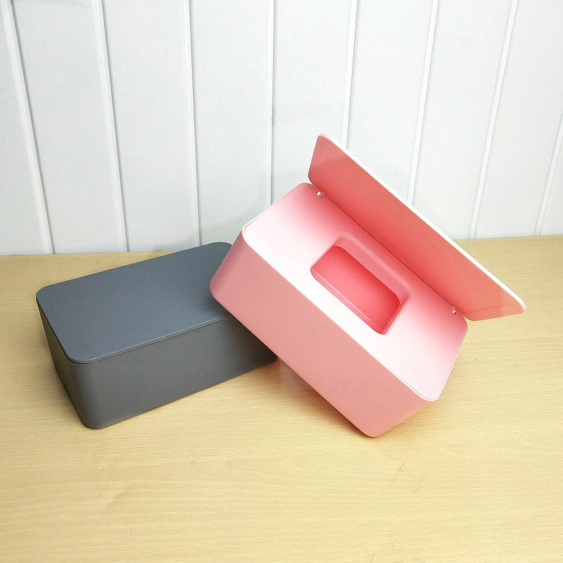 Dustproof Wet Tissue Box With Lid Baby Nappy Wet Tissue Storage Holder Dispenser For Home Car Office Paper Organizer