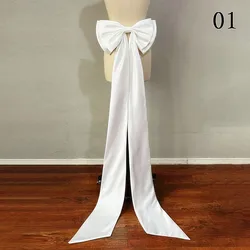 Elegant Detachable Big Bow Wedding Dress Belt - Lightweight Handmade Waist Decor Accessory - One size (1)