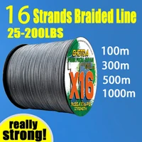 16 Strands Braided Fishing Line Super Strong 25 40 80 100 125 140 161 200LBS X-wire Core 100M-1000M Multifilament 0.16mm-0.8mm 1