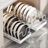 Pull out Pots and Pans Organizer Sliding Pot Lid Holder Kitchen Spice Rack Tableware Organizer Multifunctional Dish Drying Racks 1