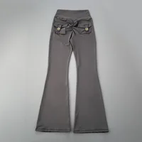 New pocket micro horn yoga pants for hip lifting  fitness dance pants quick drying exercise training yoga pants - Image 2