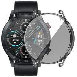 Premium Full Cover TPU Watch Screen Protector Case - Protective Shell for Smart Watch Accessories (Clear)