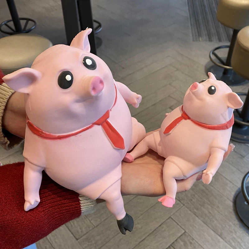 Creative New Pink Pig Stress Relief Decompression Toy Cute Squeeze Animal Little Pig Doll Pinch Fidget Toy 3