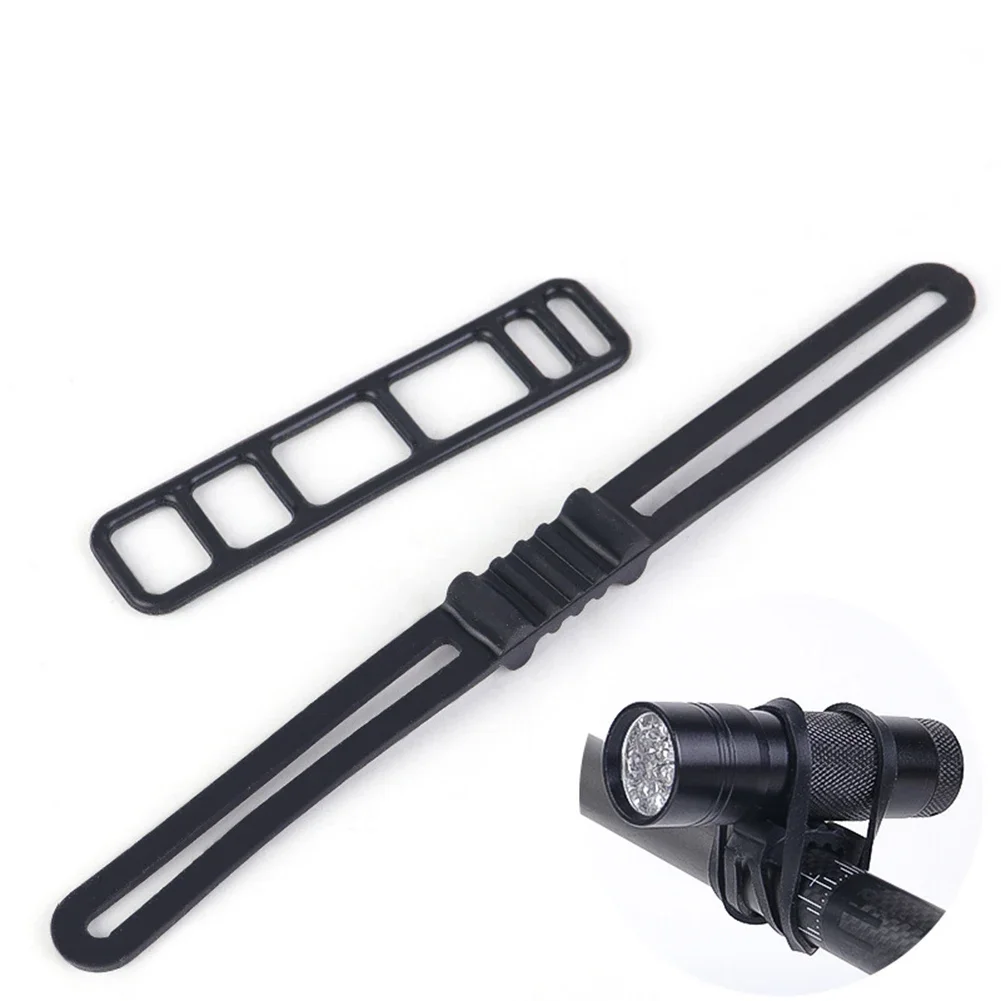Bike Silicone Strap 10pcs Bands Rubber for Bicycle Headlight Taillight Fixing Universal Accessories
