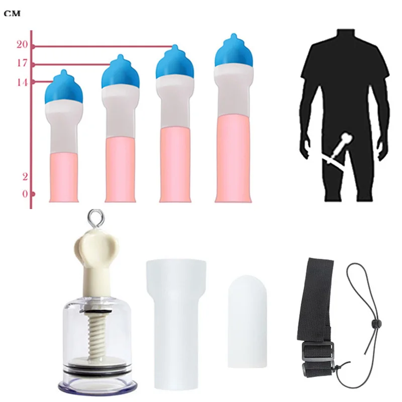 

Penis Pump Enlarger Extender with Vacuum Cup Physical Exerciser Male Masturbators Dick Stretcher Enhancer Trainer Sex Toys Men