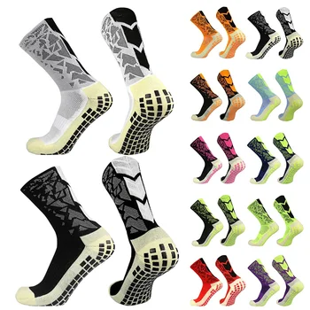 New Camo Outdoor Sports Breathable Sweat-Wicking Soccer Socks Competition Training Non slip Silicone Football Socks