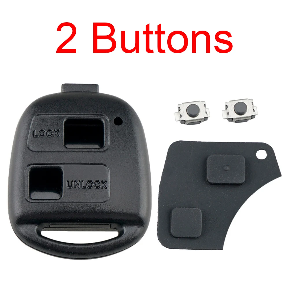 

2 / 3 Buttons Universal Pad Switch Remote Car Key Shell Case Fit for Toyota RAV4 Yaris Prado Corolla Land Cruiser Previa Tarago