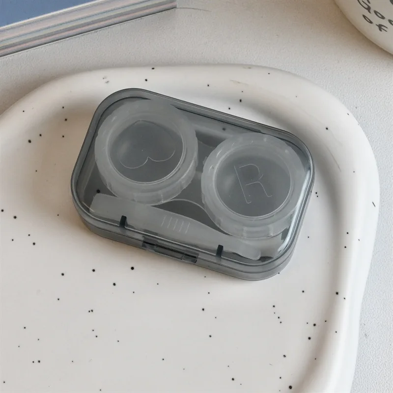 Transparent Color Compact Contact Lens Box Ins  High Aesthetic Contact Lens Box Portable High-end Contact Lens Storage Box
