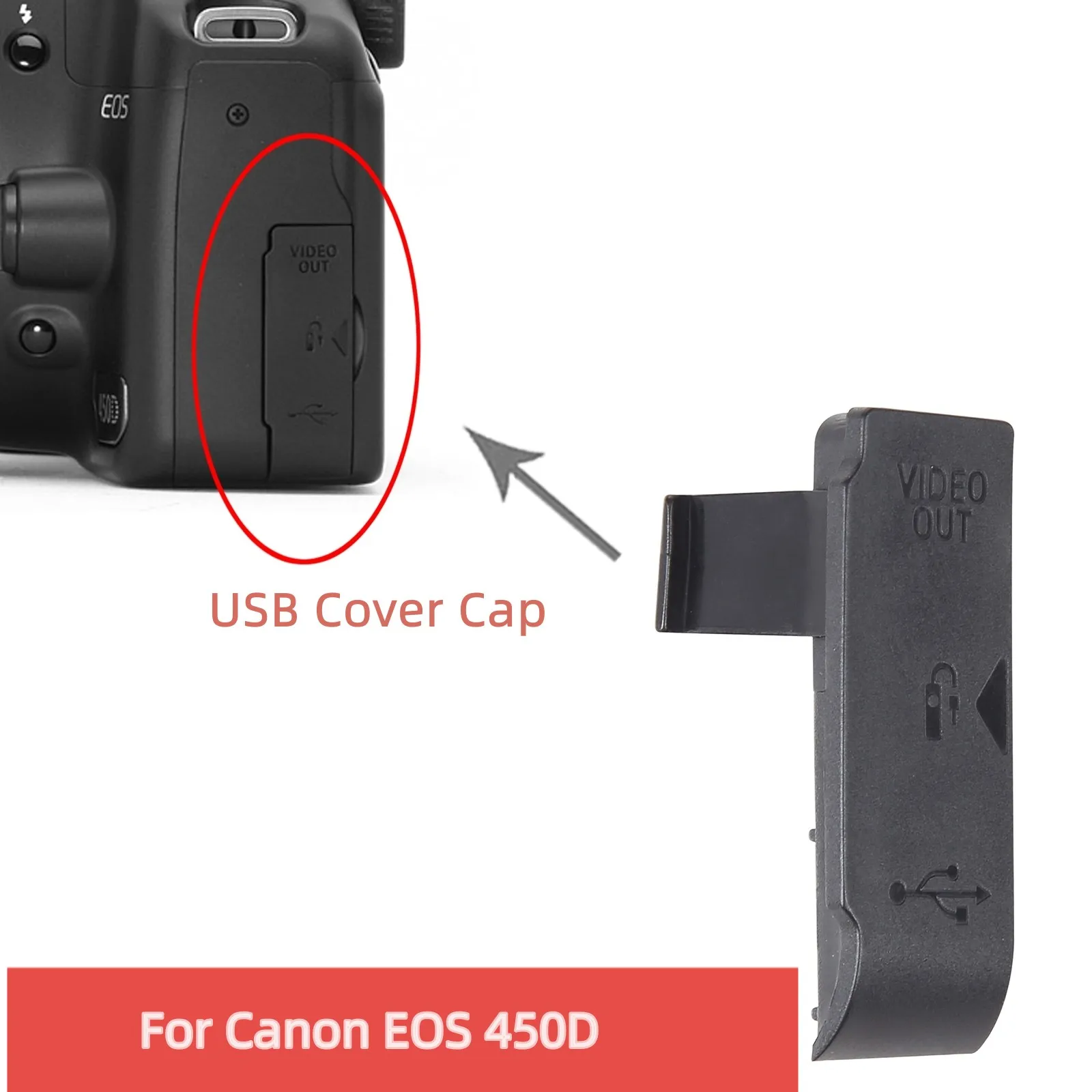 Per Canon Eos 450D Oem Usb Cover Cap