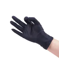 20pcs Multifunctional Disposable PVC Black Nitrile Gloves, Perfect For Car Repair, Food Prep, Hair Dyeing & More 5