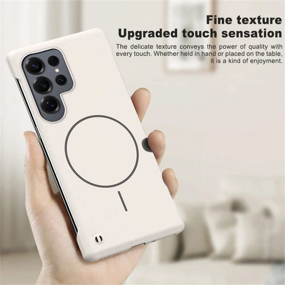 Ultra Slim Frameless Skin Feel Phone Case with Magsafe Magnetic Protection Cover