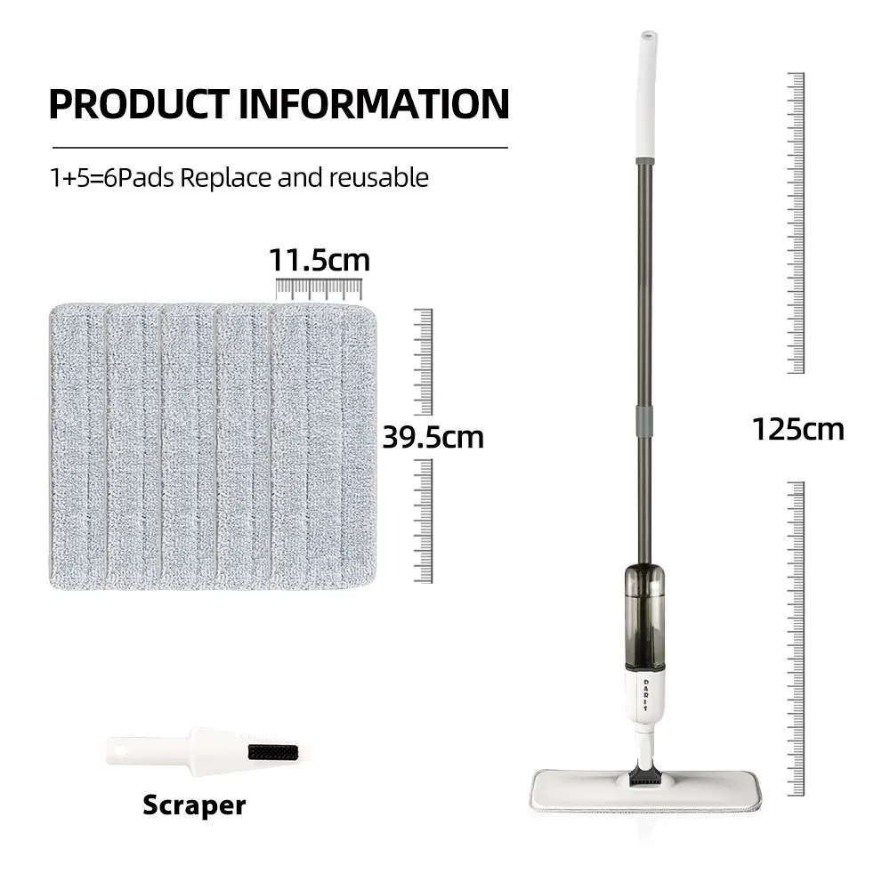 ممسحة دي DARIS مسطحة 360° بزجاجة 500 مل
