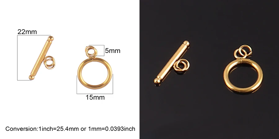 3 Satz/Los Edelstahl OT Knebelverschluss Schnallenverbinder DIY Schmuck Bisuteria Materiales OT Verschlüsse für Schmuckherstellung Zubehör – Detail 25