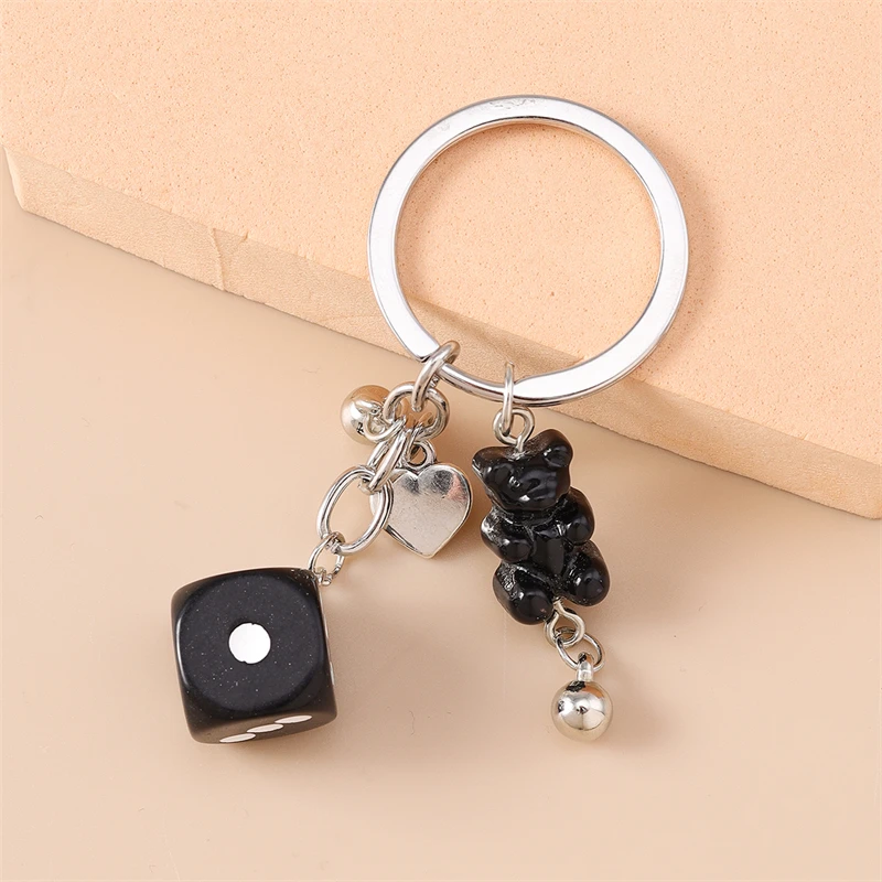 Lustige Würfel-Schlüsselanhänger für Autoschlüssel Souvenir-Geschenke für Frauen Männer Handtaschen-Anhänger Schlüsselringe Accessoires DIY Schmuck Dekoration