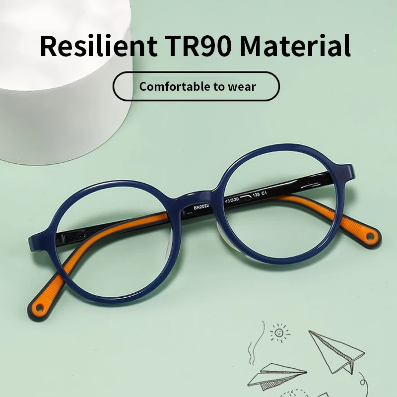 Flexible Children's Anti Blue Light Computer Glasses Kids Boy 0 Diopter Spectacles Myopia Optical Fashion Glasses Frame