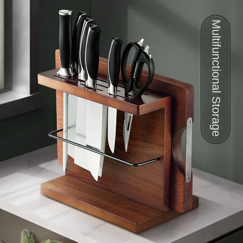 Kitchen Solid Wood Knife Rest Multifunctional Cutting Board Knife Rack