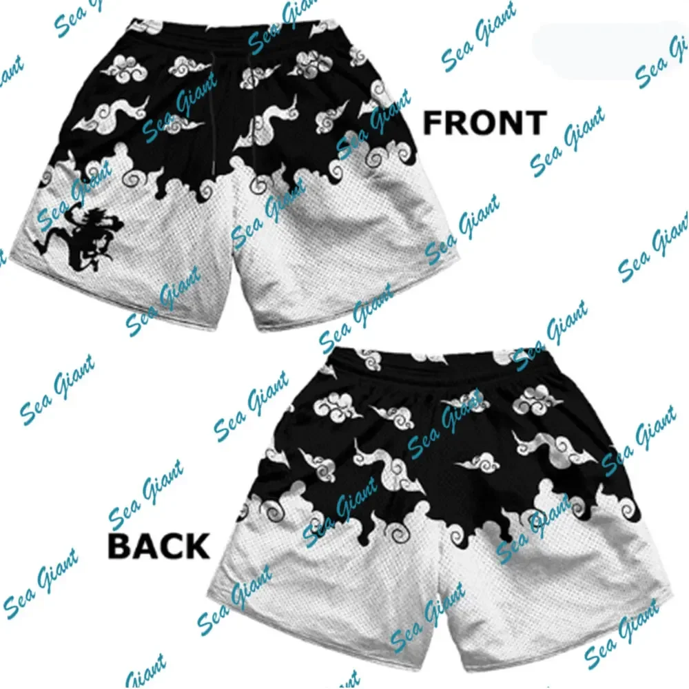 Anime Men's Gym Shorts 3D Printed Shorts Quick Dry Mesh Casual Board for Summer Jogging Fitness Basketball