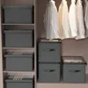 Fold Non Woven Fabric Storage Box Gray Home Supplies Clothing Underwear Sock And Kid Toy Storage Organizer Cosmetics 3
