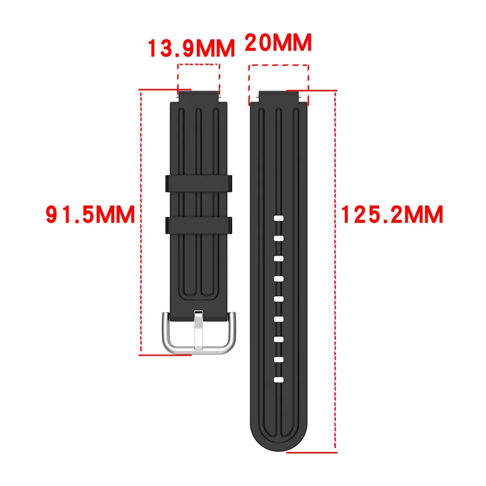 Premium Soft Silicone Sport Strap - Adjustable Loop Wristband