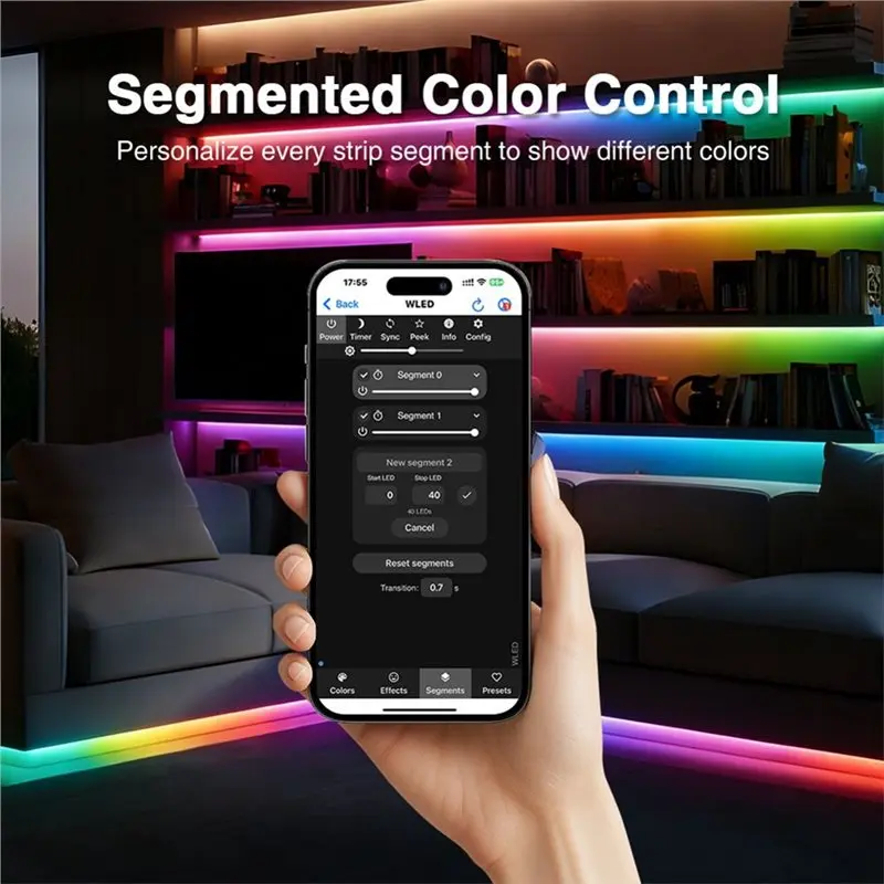 GLEDOPTO WLED 컨트롤러 엘리트 1D2P-EXMU GL-C-620WL 디지털 RGBIC PWM 단일 색상 LED 스트립용 내장형 릴레이 퓨즈 이더넷