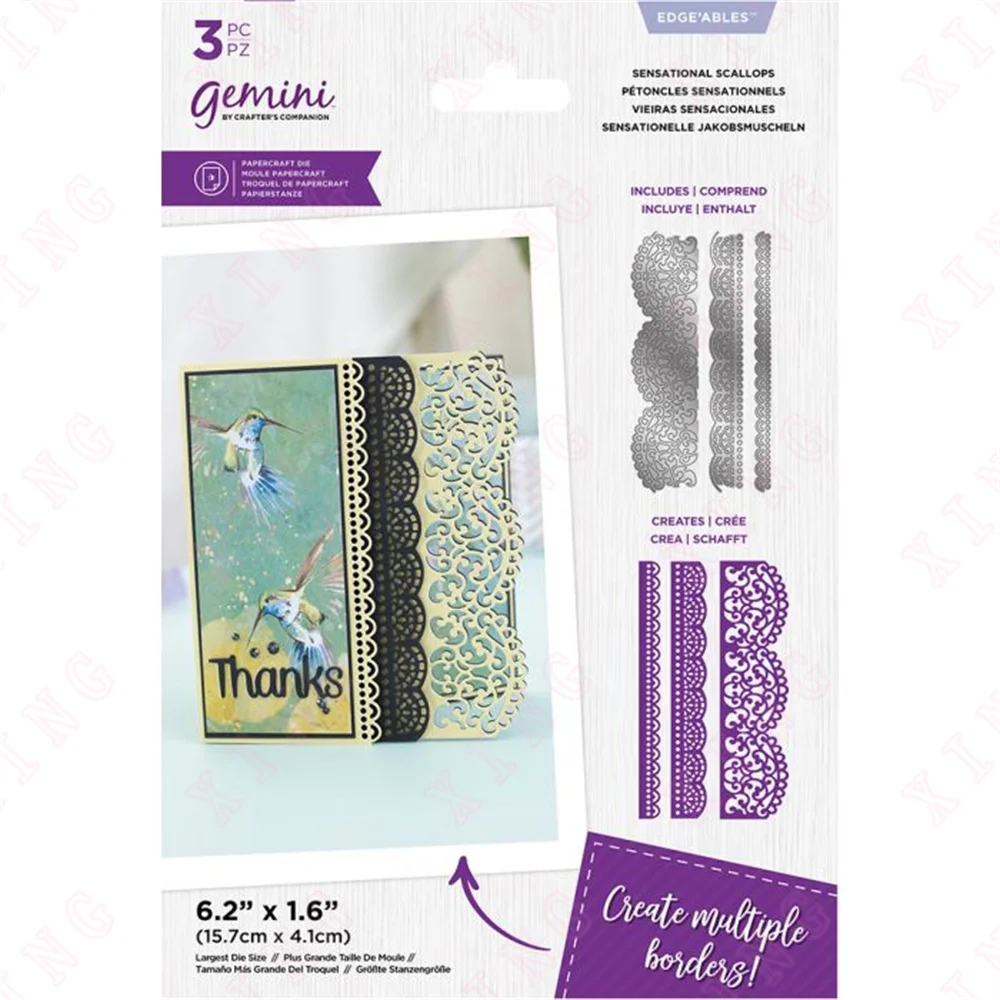 

2022 Christmas Arrival New Metal Cutting Dies Scrapbook Decoration Embossed Cut Die Diy Handmade Craft Sensational Scallops Mold