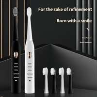 Electric Toothbrush Adult Rechargeable Super Automatic Sonic for Students, Men & Women Couples Set 3