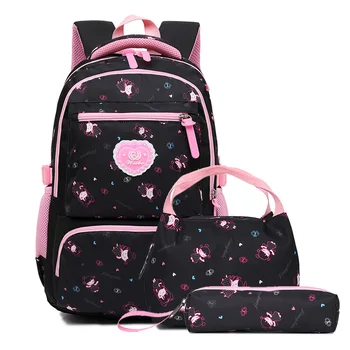 School Bags For Girls Kids Cute Printing School Backpack 3pcs/set Children Schoolbags Fashion Girl Backpacks Satchel 1