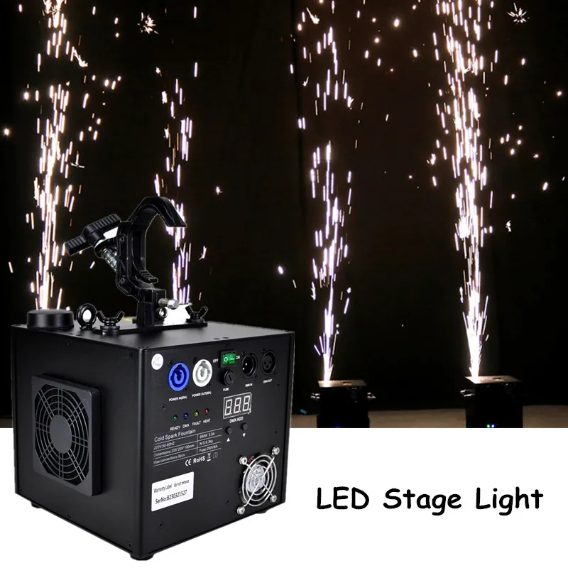 LED Stage Light Wedding Smokeless Sparkular Cold Fireworks Machine Fountain Powder Silver Color Bag 120g Jet 4-5m Remote Control artdeco пудра компактная no color setting powder