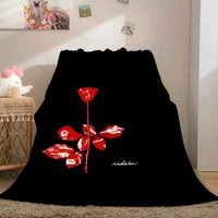 Sofa Blankets for Winter A-Depeche A-Mode Custom King Size Warm Knee Bed Fleece Camping Fluffy Soft Blankets Microfiber Bedding 2