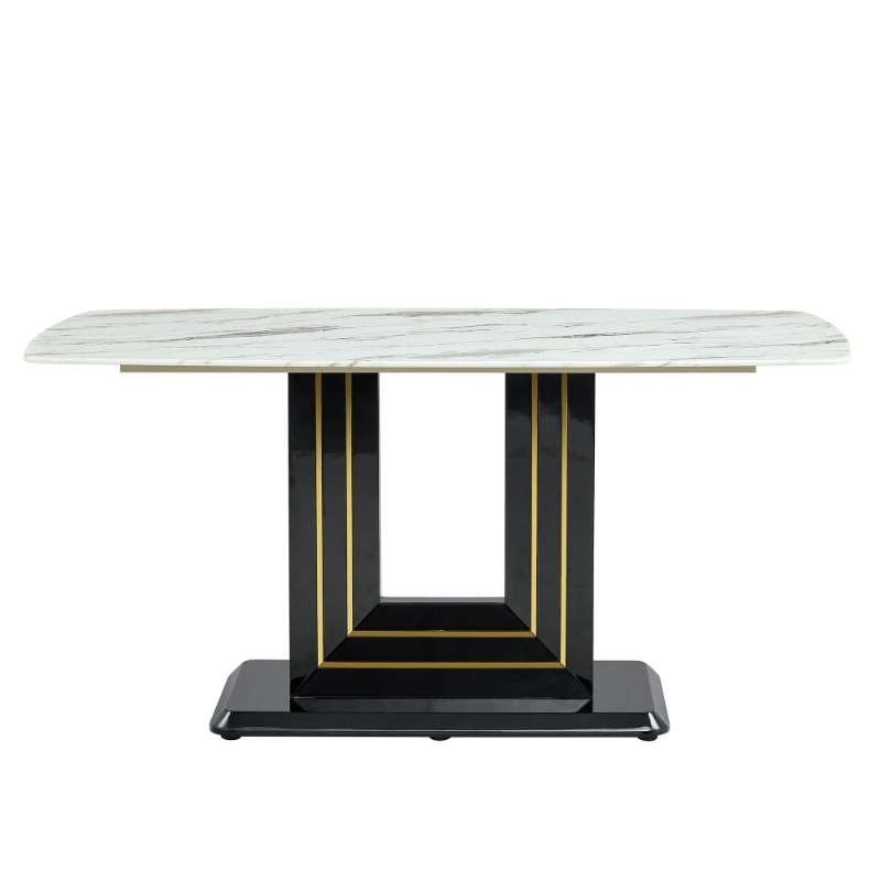 

Breakfast Luxury Dining Tables Kitchen Glass Decorative Designer White Tables Living Room Mesas De Comedor Home Furniture