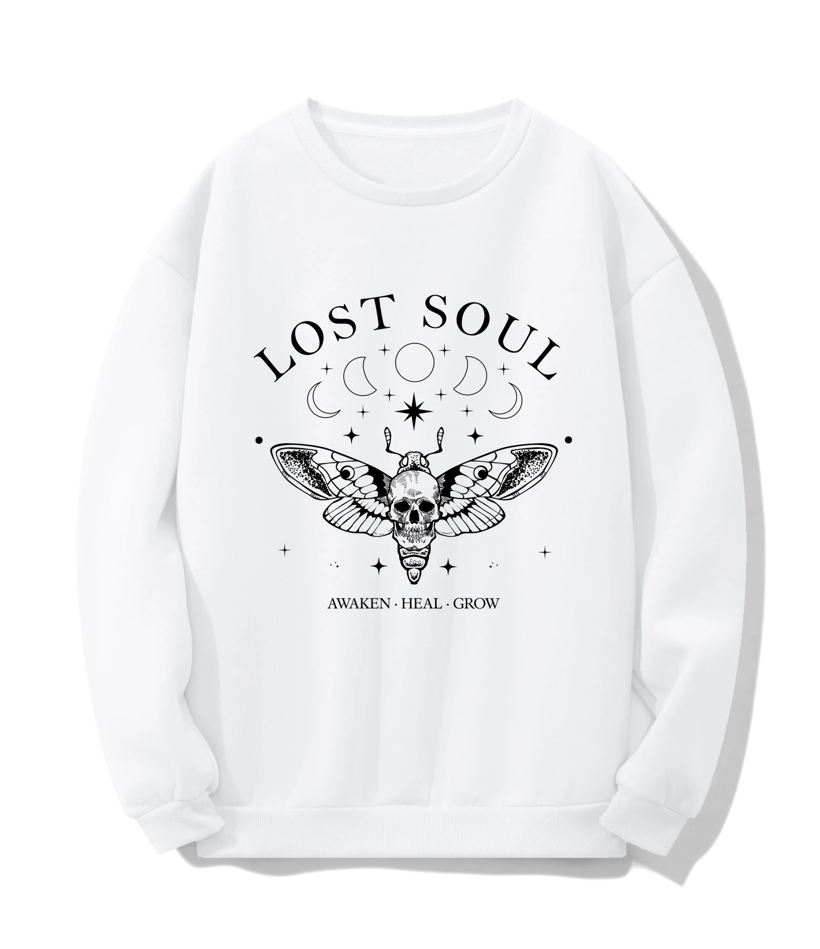 Lost Soul Sweatshirt Women Loose Long Sleeve Shirts Letter Graphic Printing Autumn Oversize Hoodies Pullover Streetwear Harajuku