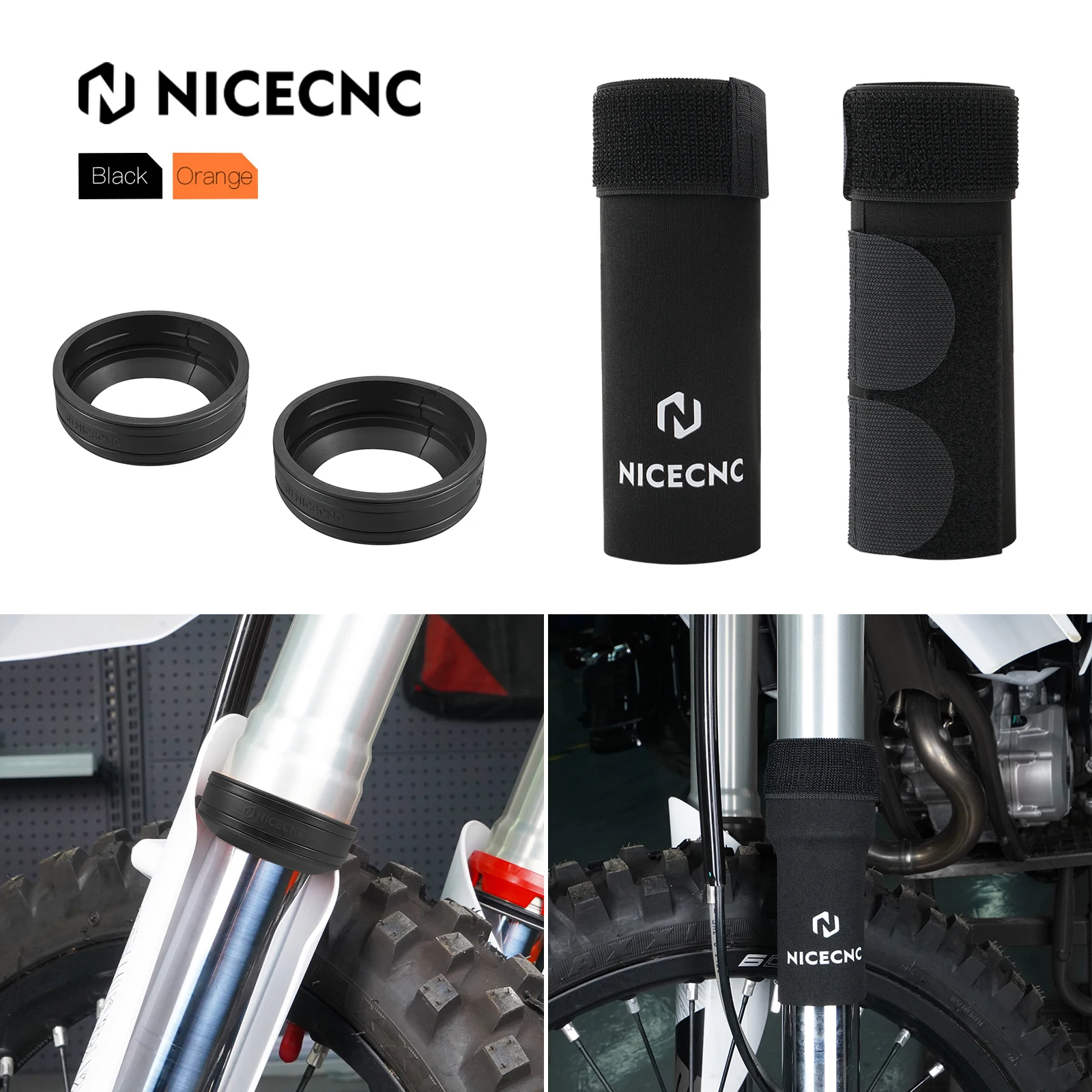NICECNC For Husqvarna TE 300 250 FE Front Fork Sock Seal Protector Mud Scraper For Sherco SE