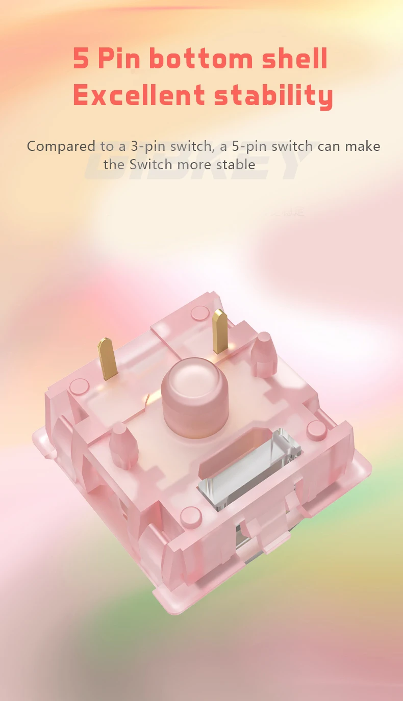 Outemu Silent Peach V3 Switch Lubed Mute Lemon V3 Switches Mechanical Keyboard Linear Tactile 5Pin Hot swap Pre Lubed PA66 POM 16 S5229aaa1af684edaab76b0fce46153eck