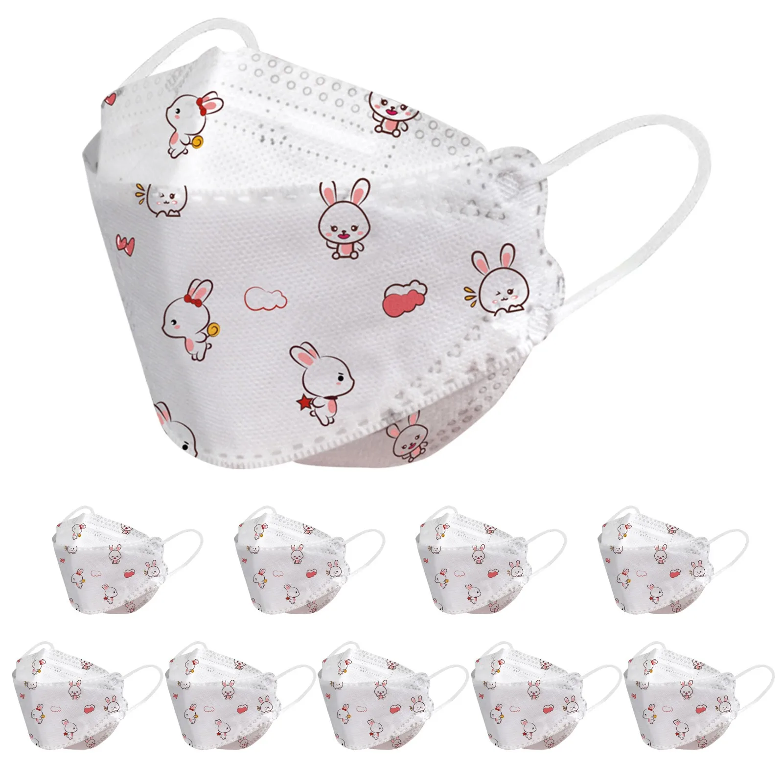 Kids Children's Baby Mask Disposable Face Mask Cartoon 5Ply Ear Loop Outdoor Dust-Proof Face Protective Disposable