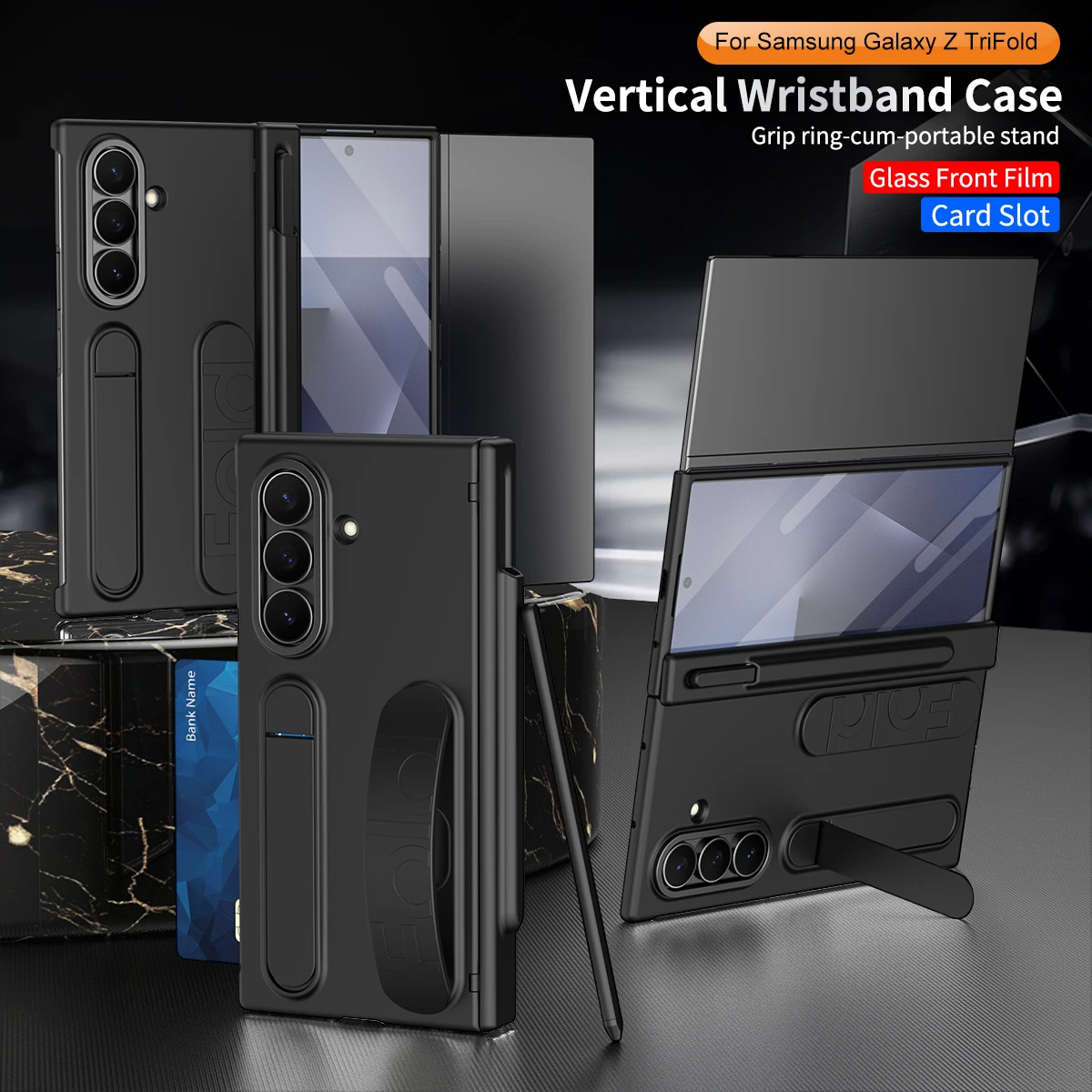 Enhanced Protective Hard Case with Wrist Strap and Stand
