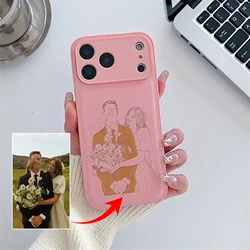 Personalized Laser Engraved Photo Case - Custom Design - iPhone 17 (Pink)