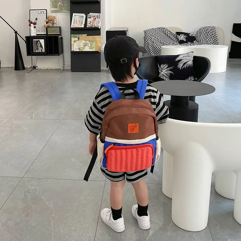 Korean Style Waterproof Baby Kids Backpack Girl Travel Bag Plush Backpacks Schoolbag for Kindergarten Children Boys Bookbag 3