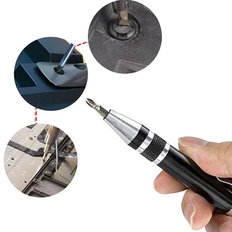 

Creative Screwdriver Tool Kits Magnetic Portable Aluminum Alloy Precision Pocket Repair Screw Driver 8 In 1 Screwdriver Set Pen