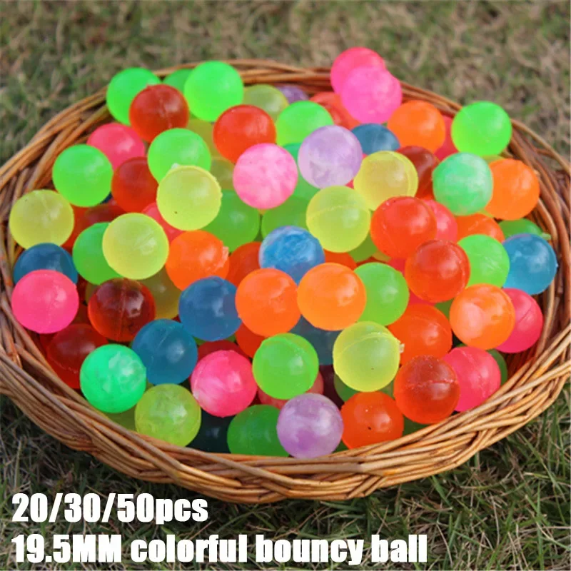 고무 19.5mm 클라우드 바운시 볼, 재미있는 점프 볼, 미니 네온 스월 바운싱 볼, 어린이 스포츠 게임 장난감 선물, 1 개, 20 개, 30 개, 50 개 